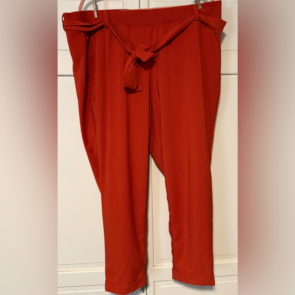 Torrid sz 2 (18/20) orange crepe pants - Picture 2 of 3